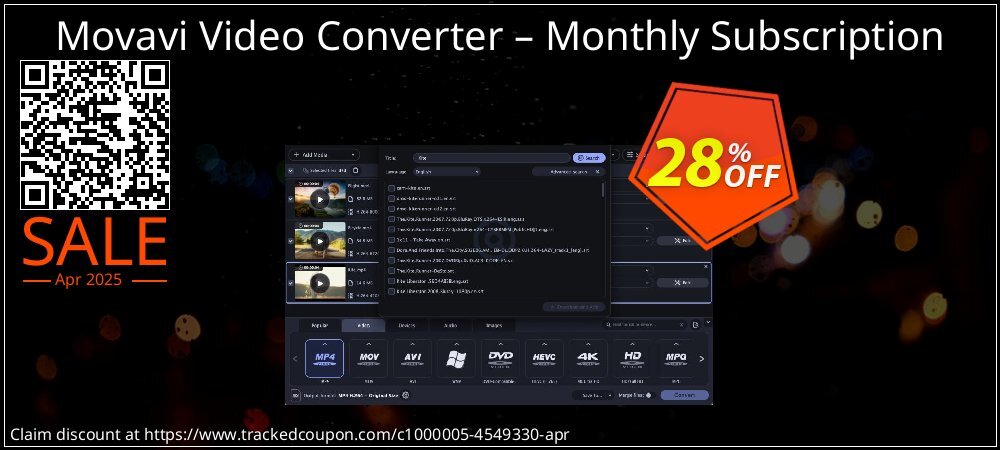 Movavi Video Converter – Monthly Subscription coupon on Mother's Day deals