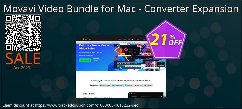 Movavi Video Bundle for Mac - Converter Expansion coupon on National Memo Day offering sales