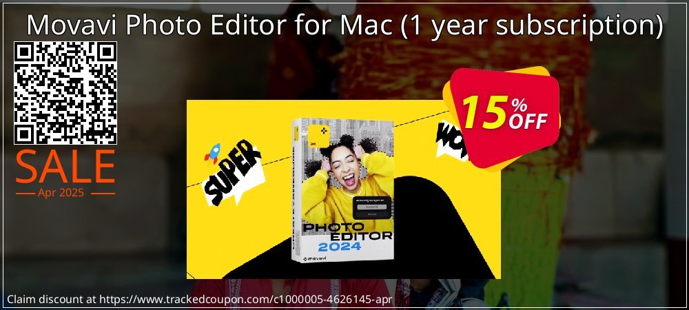 Movavi Photo Editor for Mac - 1 year subscription  coupon on National Walking Day sales