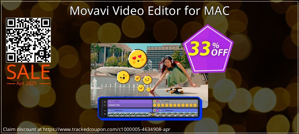 Movavi Video Editor for MAC coupon on National Pizza Party Day discounts