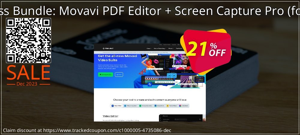 Business Bundle: Movavi PDF Editor + Screen Capture Pro - for MAC  coupon on World Whisky Day super sale
