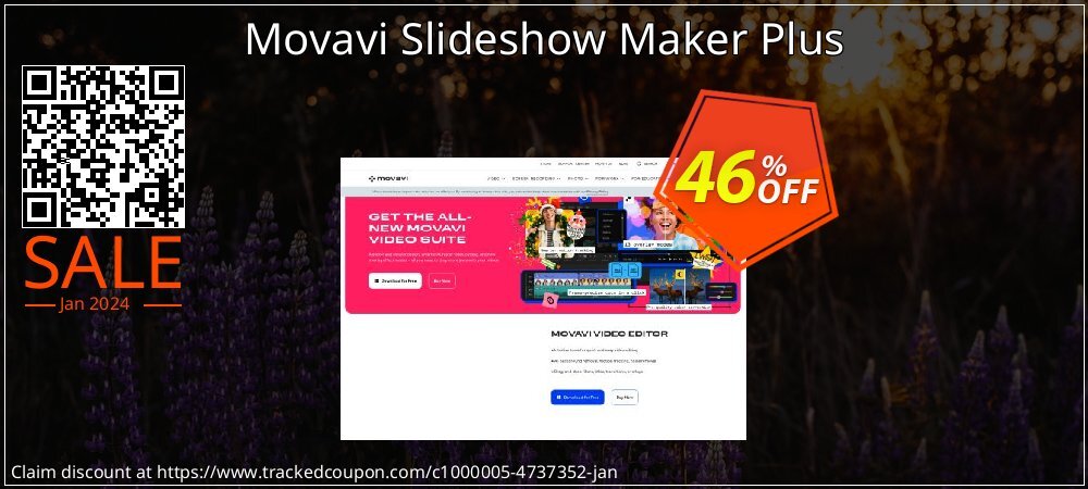 Movavi Slideshow Maker Plus coupon on 	National Kissing Day offering sales