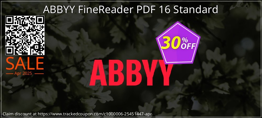 ABBYY FineReader PDF 16 Standard coupon on April Fools' Day offering sales