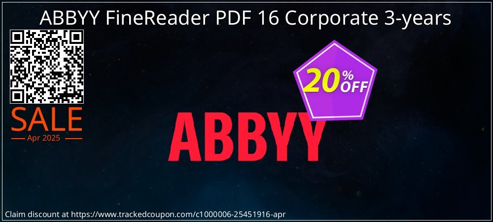 ABBYY FineReader PDF 16 Corporate Upgrade coupon on World Party Day super sale