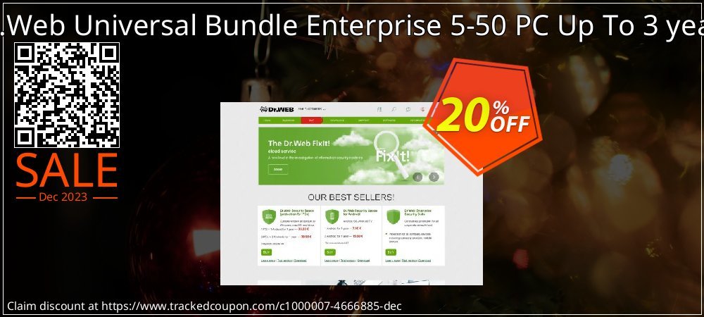Get 20% OFF Dr.Web Universal Bundle Enterprise 5-50 PC Up To 3 years offering deals