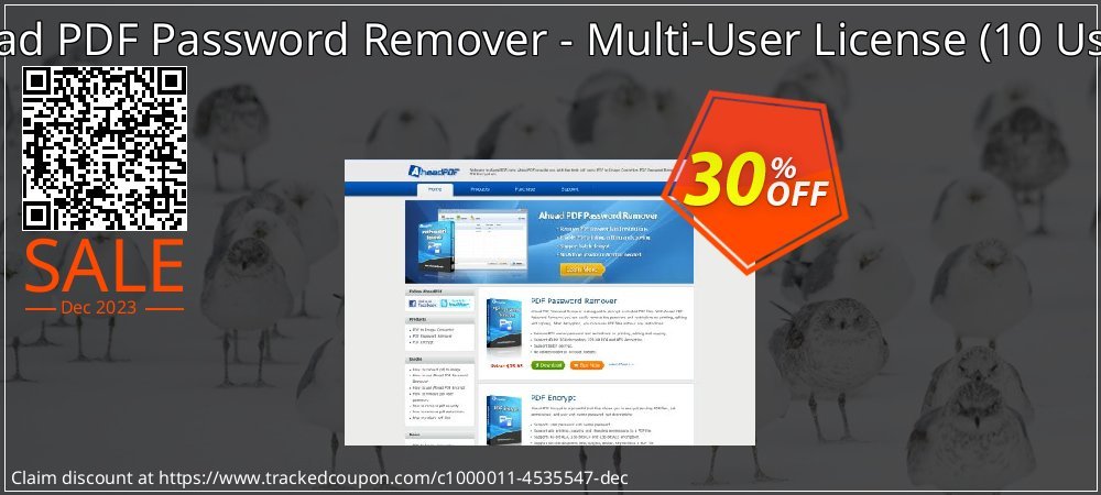 Ahead PDF Password Remover - Multi-User License - 10 Users  coupon on Working Day discount