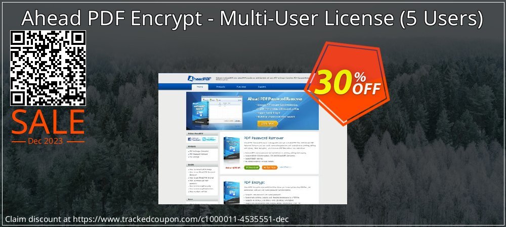 Ahead PDF Encrypt - Multi-User License - 5 Users  coupon on World Party Day super sale
