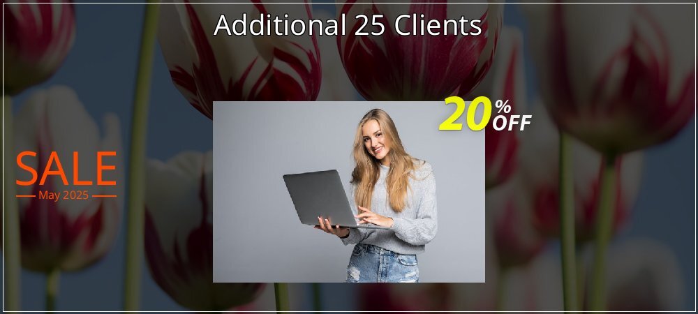 Additional 25 Clients coupon on National Pizza Party Day offering discount