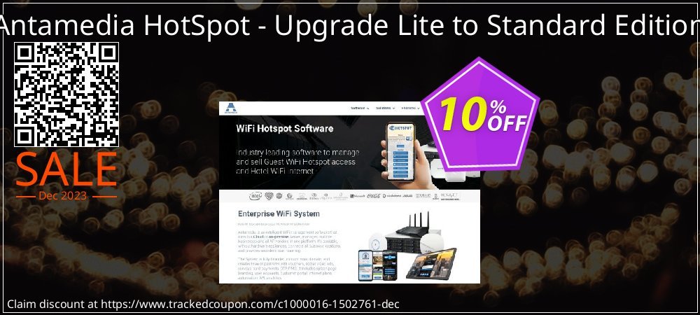 Antamedia HotSpot - Upgrade Lite to Standard Edition coupon on World Party Day offering sales