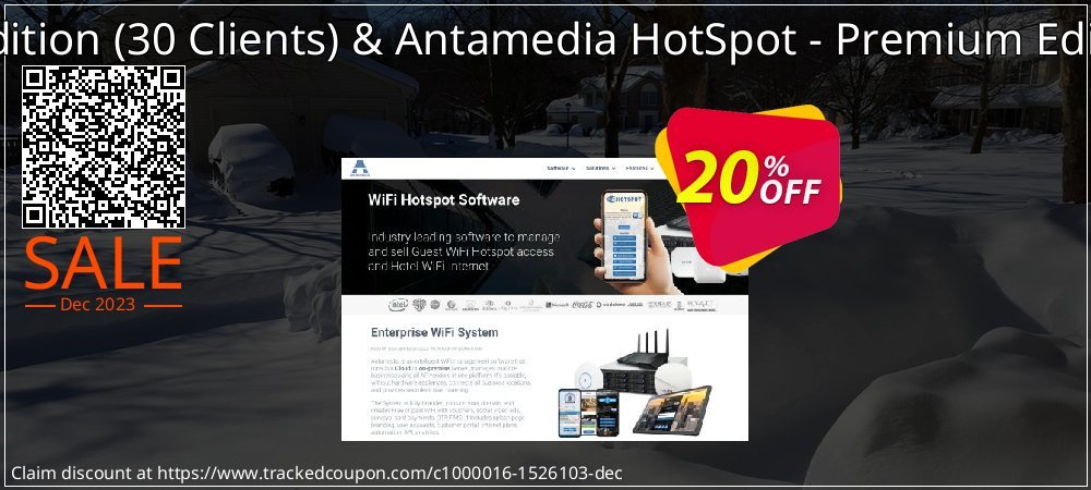 Special Bundle - Internet Cafe Software - Standard Edition - 30 Clients & Antamedia HotSpot - Premium Edition & HotSpot Operator License & Credit Card Supp coupon on Easter Day deals