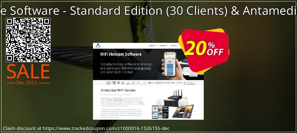 Special Bundle - Internet Cafe Software - Standard Edition - 30 Clients & Antamedia HotSpot - Standard Edition coupon on National Walking Day promotions