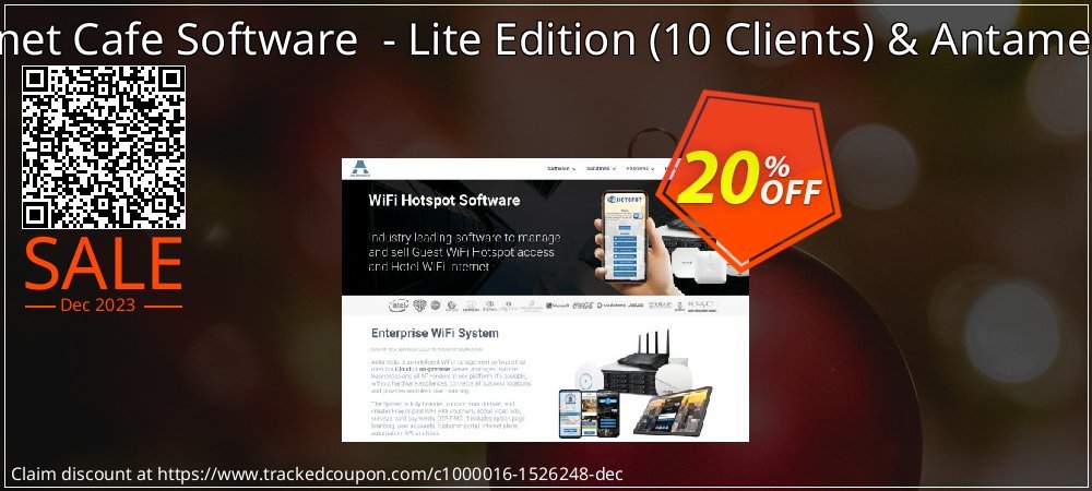 Special Bundle - Internet Cafe Software  - Lite Edition - 10 Clients & Antamedia HotSpot - Lite Edit coupon on National Pizza Party Day discount