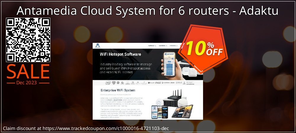 Antamedia Cloud System for 6 routers - Adaktu coupon on Constitution Memorial Day offer