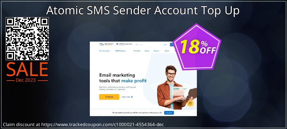 Atomic SMS Sender Account Top Up coupon on National Bikini Day offering discount