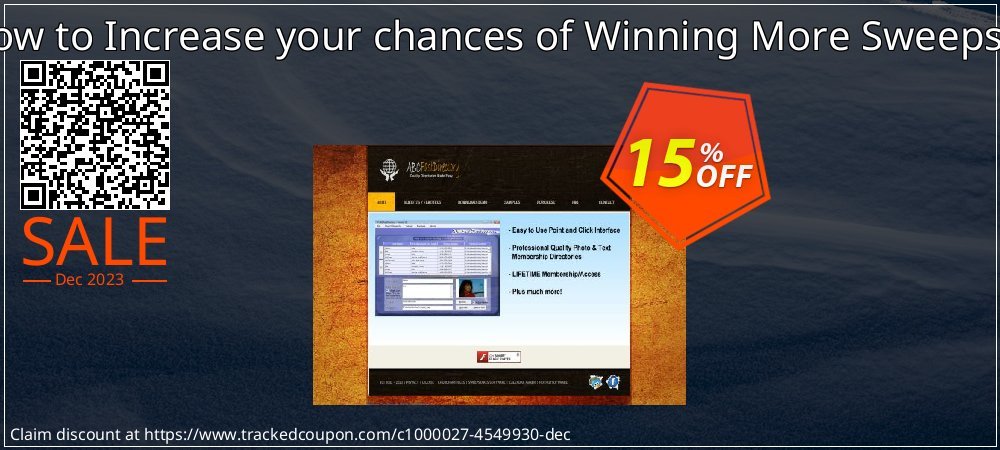 Get 15% OFF Strategy Guide - How to Increase your chances of Winning More Sweepstakes, More Often! sales