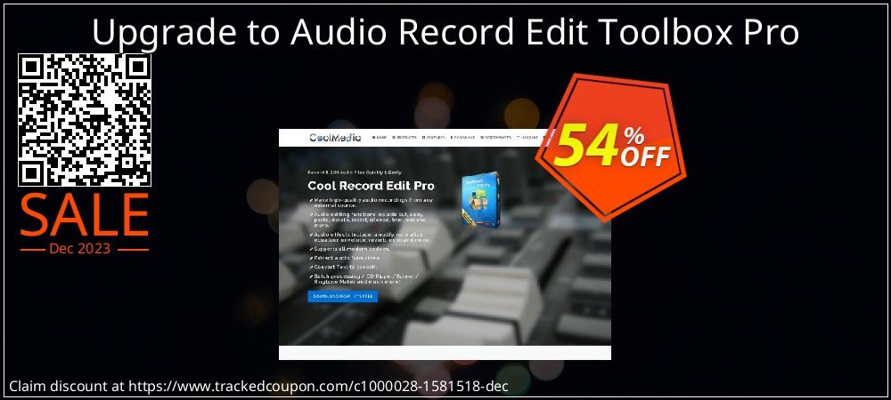 Upgrade to Audio Record Edit Toolbox Pro coupon on Easter Day super sale