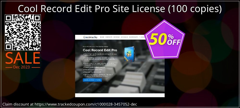 Cool Record Edit Pro Site License - 100 copies  coupon on April Fools' Day discount