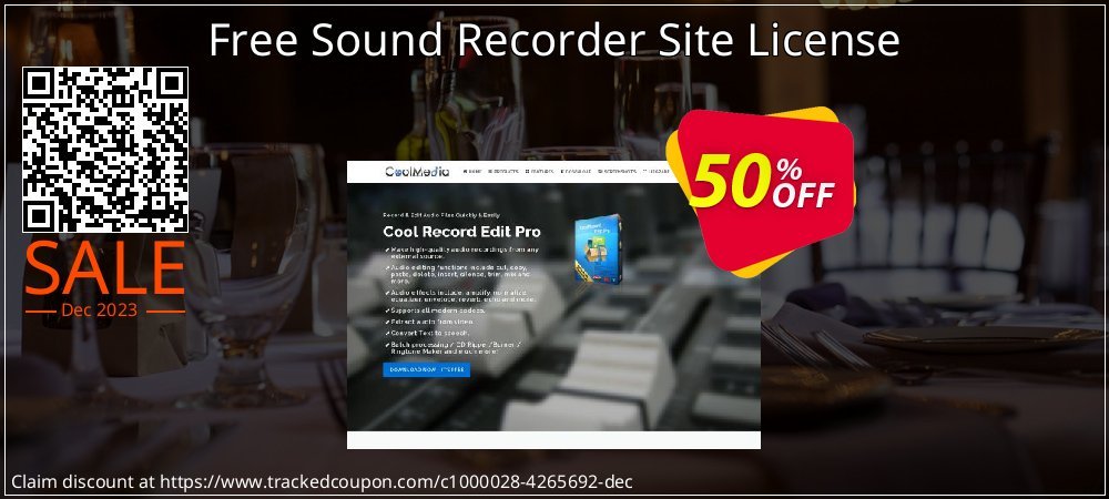 Free Sound Recorder Site License coupon on April Fools' Day offer