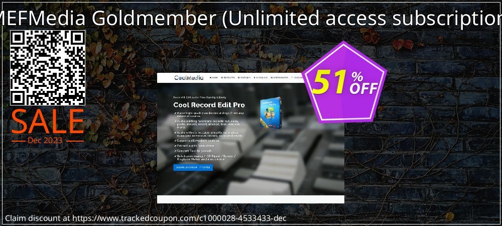 MEFMedia Goldmember - Unlimited access subscription  coupon on Easter Day offer
