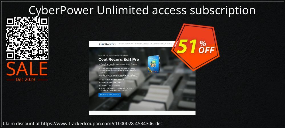 CyberPower Unlimited access subscription coupon on World Party Day offer