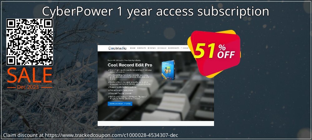 CyberPower 1 year access subscription coupon on Working Day offering discount