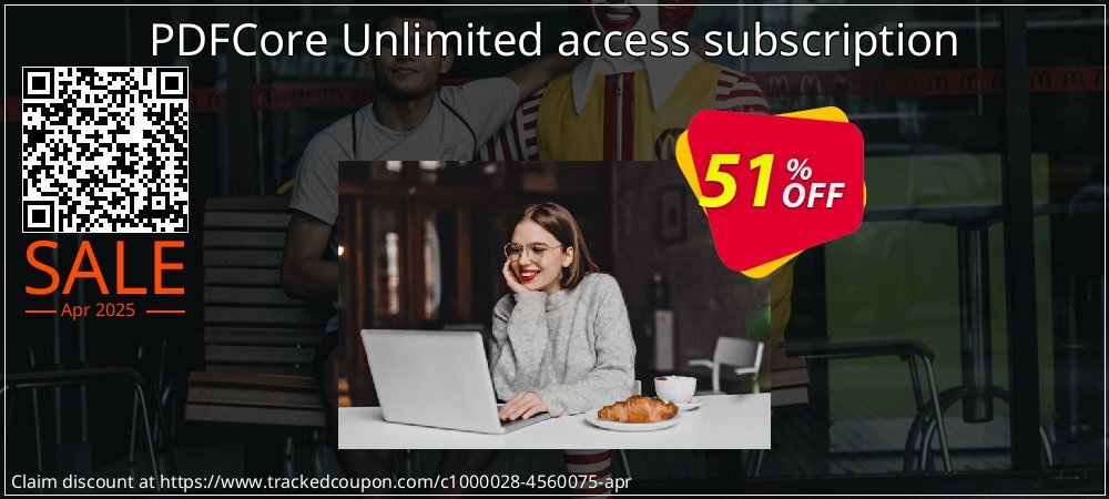 PDFCore Unlimited access subscription coupon on World Backup Day discount