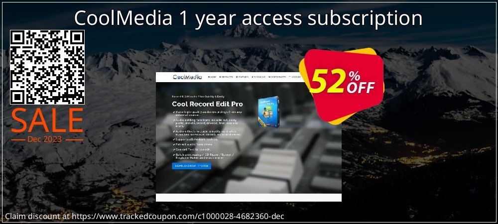CoolMedia 1 year access subscription coupon on Mother Day discounts