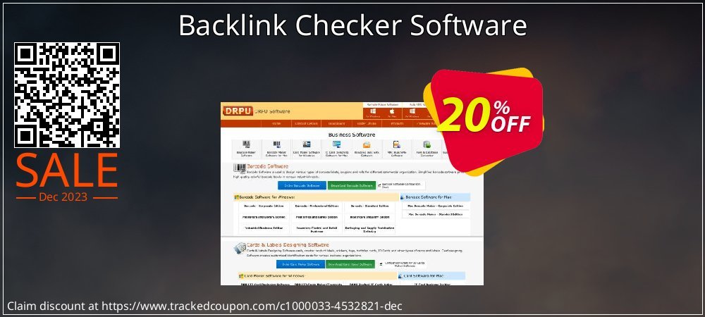 Get 20% OFF Backlink Checker Software offering sales