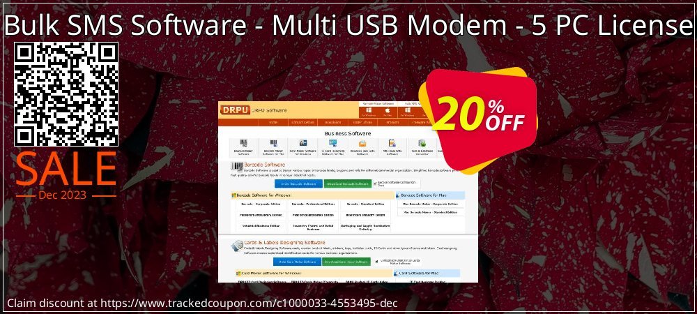 Bulk SMS Software - Multi USB Modem - 5 PC License coupon on National Walking Day promotions