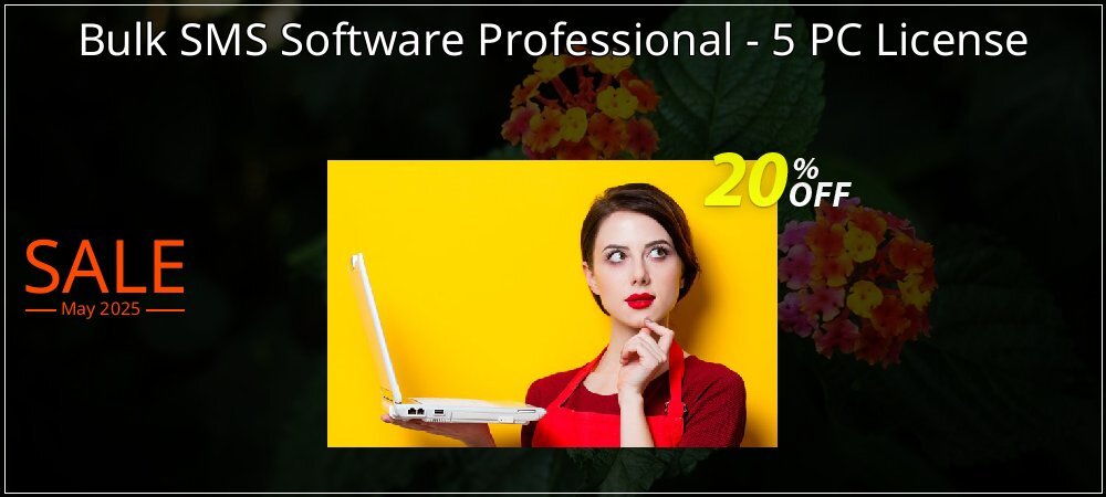 Bulk SMS Software Professional - 5 PC License coupon on Working Day sales