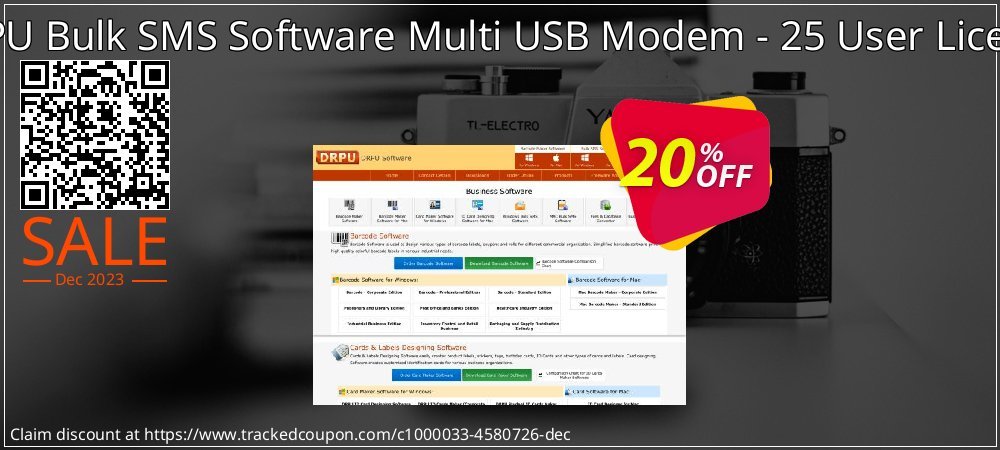 DRPU Bulk SMS Software Multi USB Modem - 25 User License coupon on World Party Day offering sales