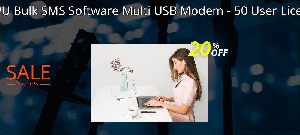 DRPU Bulk SMS Software Multi USB Modem - 50 User License coupon on April Fools' Day super sale