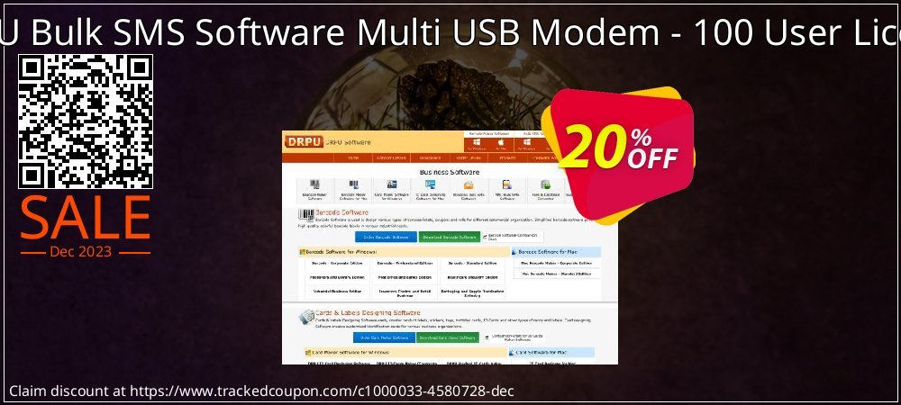 DRPU Bulk SMS Software Multi USB Modem - 100 User License coupon on Easter Day discounts