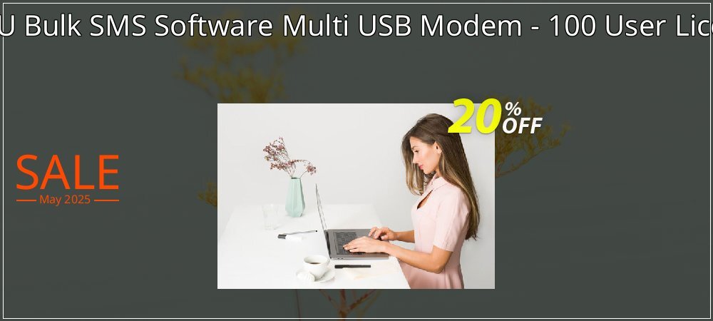 DRPU Bulk SMS Software Multi USB Modem - 100 User License coupon on National Pizza Party Day promotions