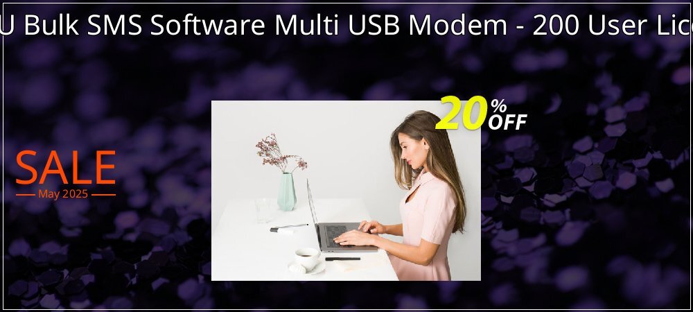 DRPU Bulk SMS Software Multi USB Modem - 200 User License coupon on National Smile Day sales