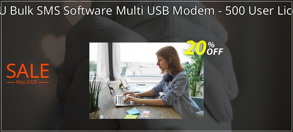 DRPU Bulk SMS Software Multi USB Modem - 500 User License coupon on National Walking Day sales