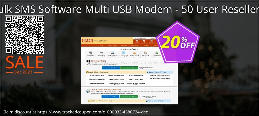 DRPU Bulk SMS Software Multi USB Modem - 50 User Reseller License coupon on April Fools' Day discount