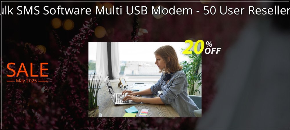 DRPU Bulk SMS Software Multi USB Modem - 50 User Reseller License coupon on World Password Day offering sales