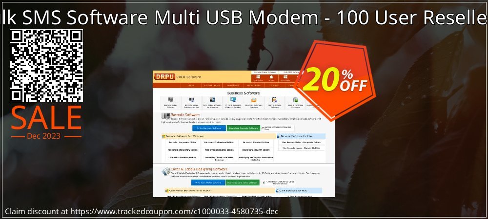 DRPU Bulk SMS Software Multi USB Modem - 100 User Reseller License coupon on World Backup Day offering discount