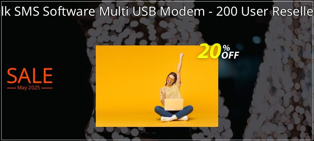 DRPU Bulk SMS Software Multi USB Modem - 200 User Reseller License coupon on World Party Day super sale