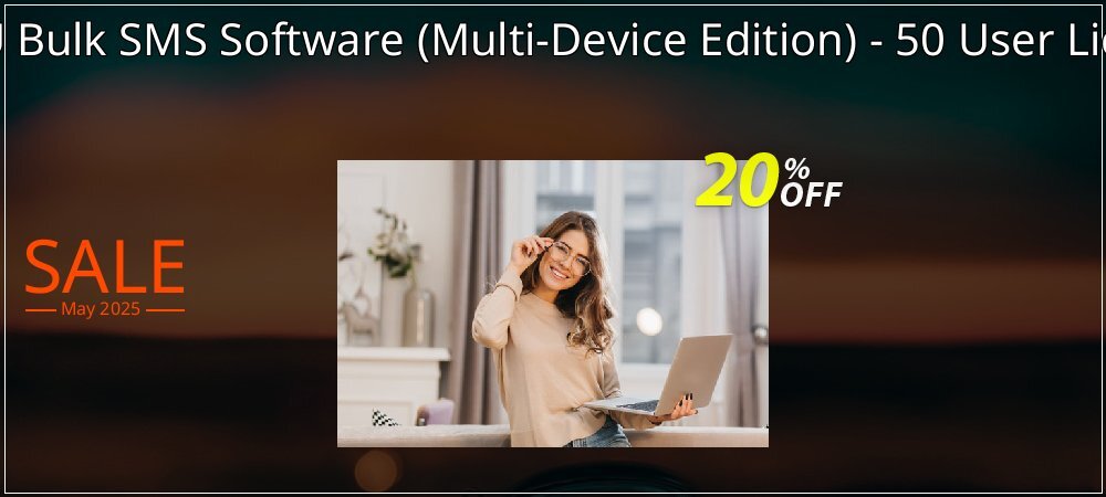 DRPU Bulk SMS Software - Multi-Device Edition - 50 User License coupon on World Backup Day sales