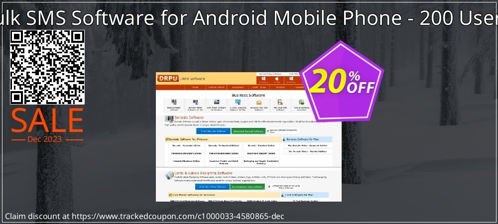 DRPU Bulk SMS Software for Android Mobile Phone - 200 User License coupon on National Walking Day sales