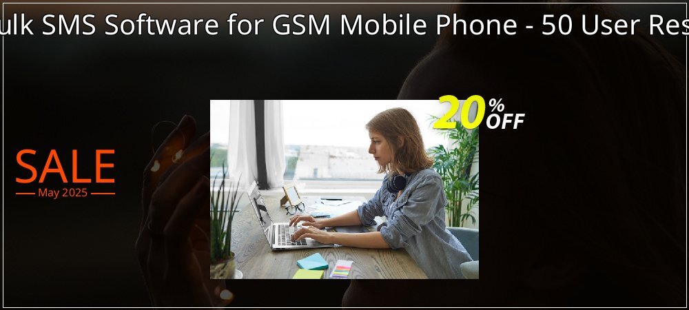 DRPU Mac Bulk SMS Software for GSM Mobile Phone - 50 User Reseller License coupon on Working Day deals