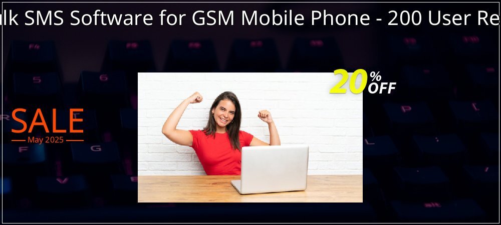 DRPU Mac Bulk SMS Software for GSM Mobile Phone - 200 User Reseller License coupon on World Password Day discount
