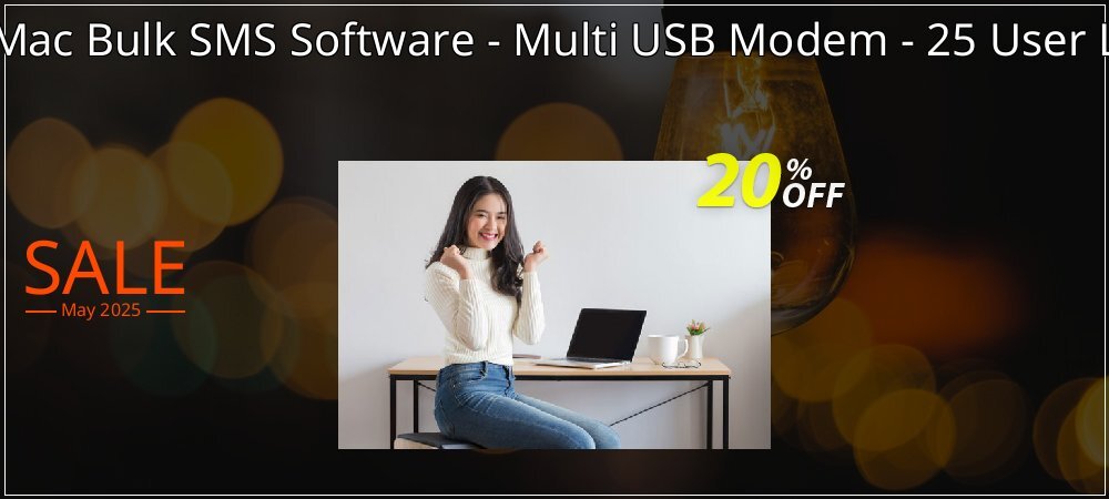 DRPU Mac Bulk SMS Software - Multi USB Modem - 25 User License coupon on Working Day discounts