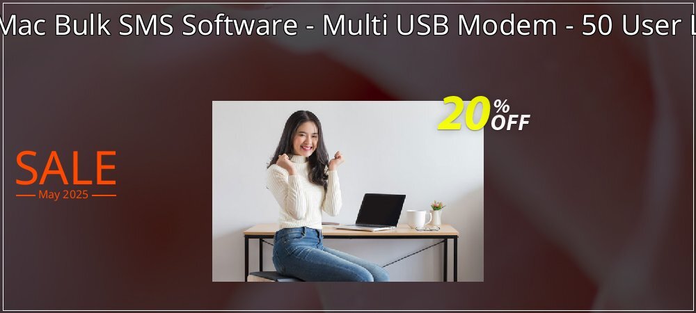 DRPU Mac Bulk SMS Software - Multi USB Modem - 50 User License coupon on National Pizza Party Day promotions