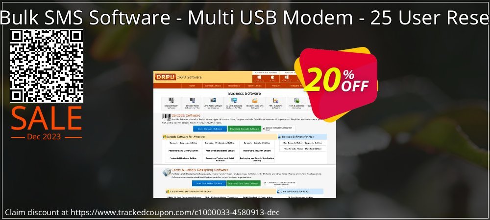 DRPU Mac Bulk SMS Software - Multi USB Modem - 25 User Reseller License coupon on Easter Day discount