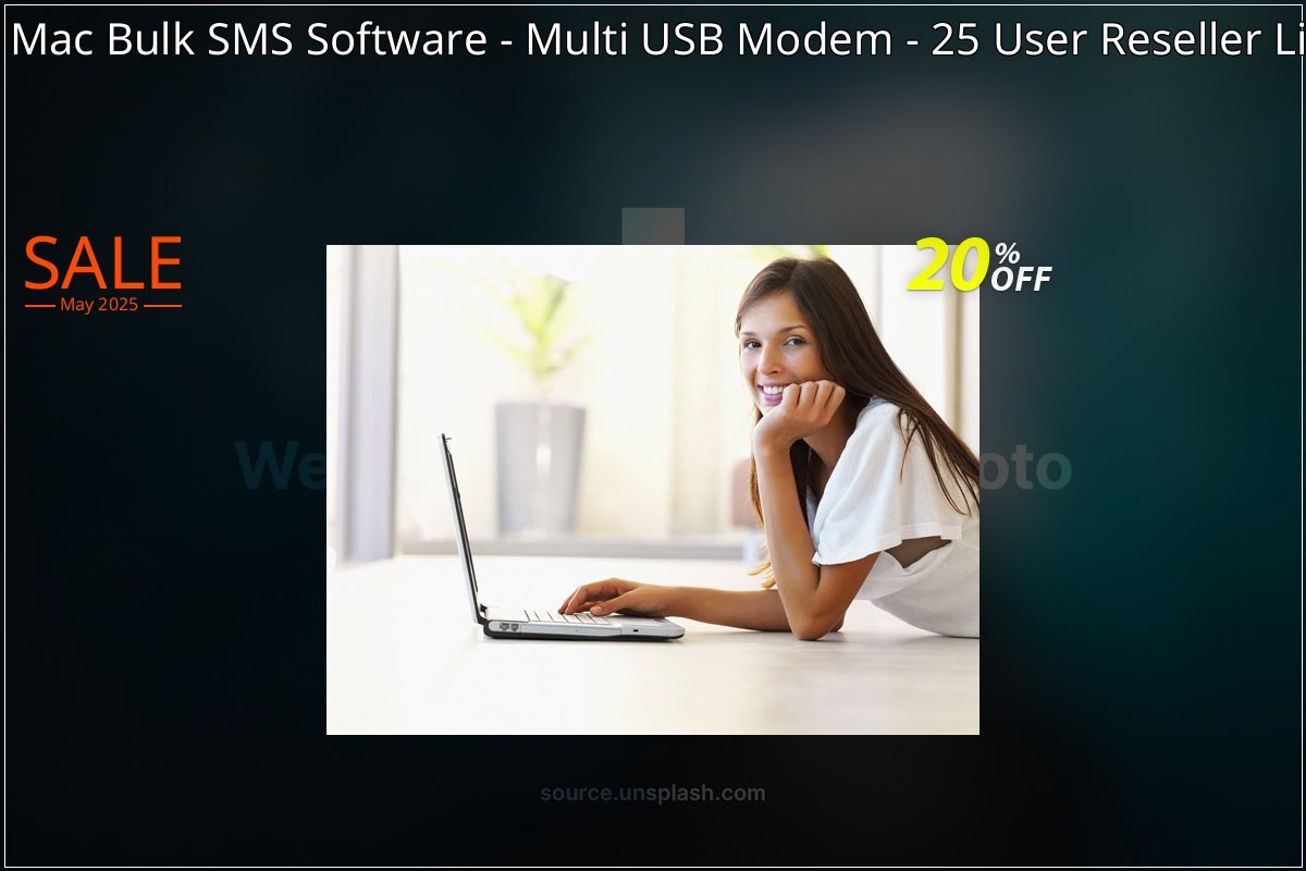 DRPU Mac Bulk SMS Software - Multi USB Modem - 25 User Reseller License coupon on Constitution Memorial Day offering discount