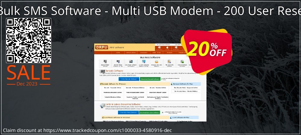DRPU Mac Bulk SMS Software - Multi USB Modem - 200 User Reseller License coupon on World Party Day super sale