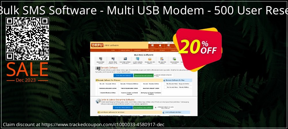 DRPU Mac Bulk SMS Software - Multi USB Modem - 500 User Reseller License coupon on April Fools' Day discounts